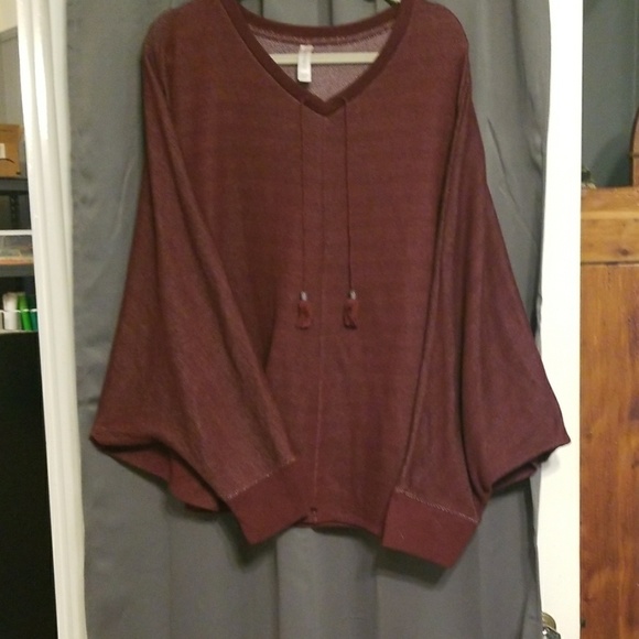 Cacique Sweaters - Cacique, burgandy poncho shirt size 26/28